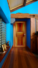 door with sticker